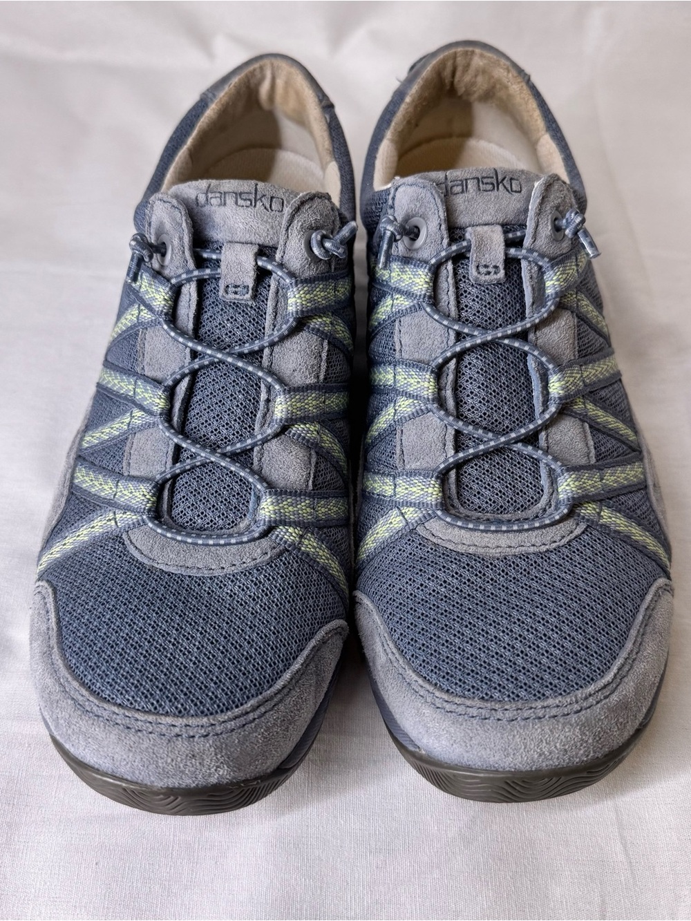 Dansko Women's Harlyn Blue Suede Sneaker Size 38EU/7.5US  Comfort Lightweight